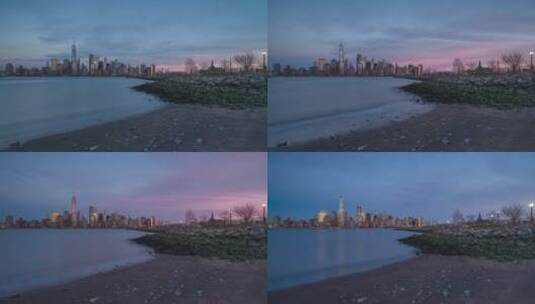 纽约曼哈顿景观延时高清在线视频素材下载