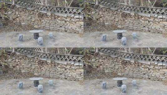 济南南部山区天井峪村，古朴的石头房子高清在线视频素材下载
