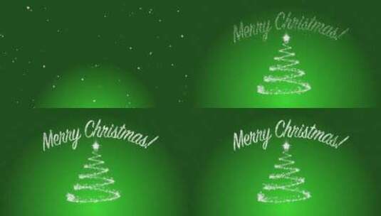 旋转的雪花粒子圣诞树 高清在线视频素材下载
