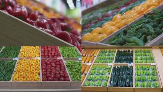 超市货架水果蔬菜高清在线视频素材下载