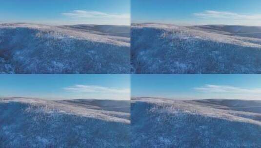 航拍大兴安岭林海雪原风光高清在线视频素材下载