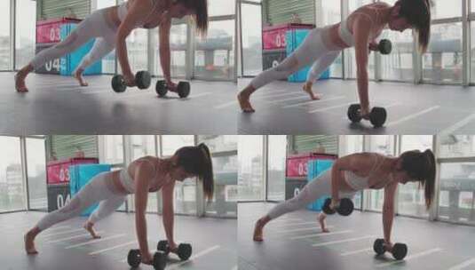 美女健身房锻炼身体性感身材高清在线视频素材下载