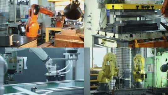 工厂自动化机械臂高清在线视频素材下载