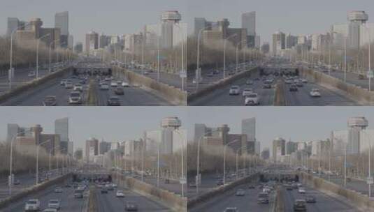 城市车流空镜高清在线视频素材下载