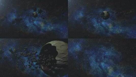 太空星云行星陨石银河星球动画 (7)高清在线视频素材下载