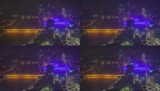 繁华珠江夜景高清在线视频素材下载