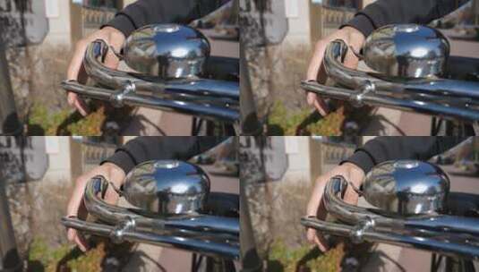 自行车手刹高清在线视频素材下载