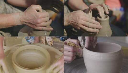 景德镇陶瓷制作全过程高清在线视频素材下载