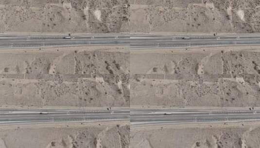 4k航拍沙漠高速道路高清在线视频素材下载