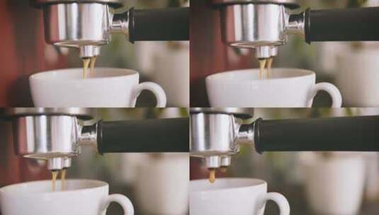 煮咖啡咖啡机咖啡设备自制咖啡高清在线视频素材下载