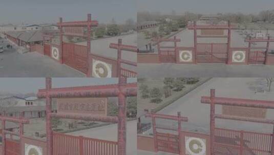 河南安阳殷墟博物馆景点复古文物航拍青铜器高清在线视频素材下载