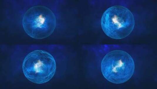 抽象球体行星能量透明玻璃高清在线视频素材下载