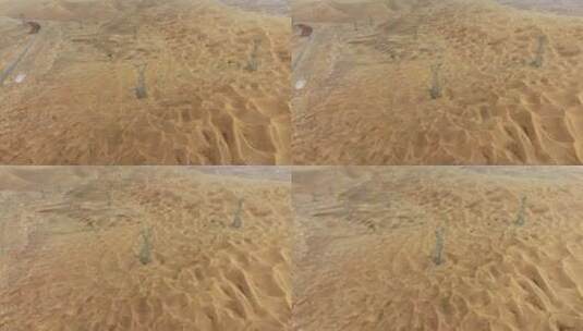 甘肃敦煌沙漠航拍高清在线视频素材下载