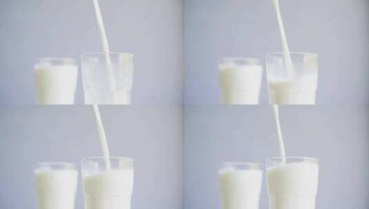 豆奶早餐倒牛奶带音效高清在线视频素材下载