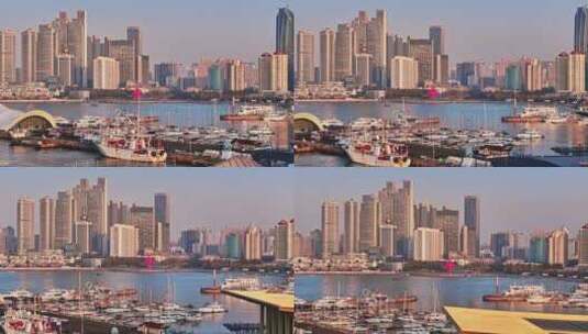青岛城市航拍青岛浮山湾高清在线视频素材下载