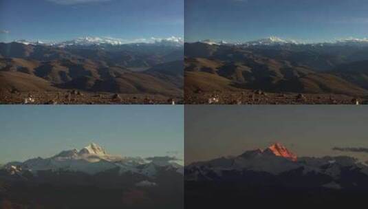 珠穆朗玛峰日照金山延时高清在线视频素材下载