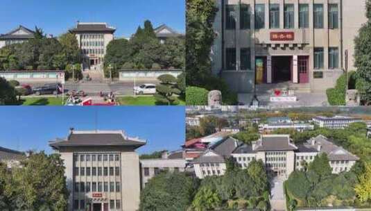 武汉大学老建筑工学部行政楼雅各楼高清在线视频素材下载