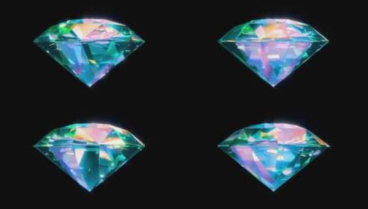 五彩斑斓的钻石高清在线视频素材下载