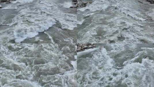 怒江河流江水大气磅礴水资源慢动作航拍高清在线视频素材下载