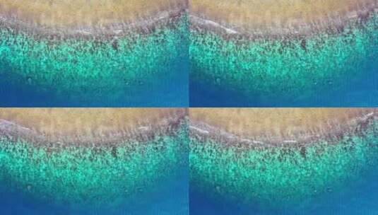 4K- 海浪冲向海岸的航拍镜头高清在线视频素材下载
