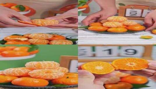 砂糖橘  小蜜桔 新鲜砂糖橘 小橘子高清在线视频素材下载