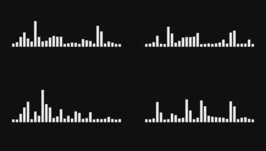 动画白色音频频率波形频谱高清在线视频素材下载
