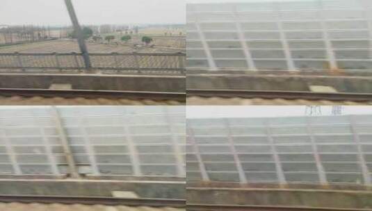火车动车高铁行驶窗外的风景视频素材高清在线视频素材下载
