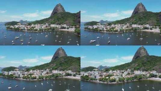 巴西里约热内卢市中心的糖面包山。高清在线视频素材下载