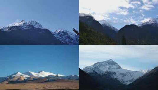 西藏风景 雪山延时高清在线视频素材下载