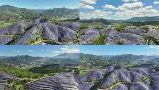 （合集）山顶光伏 新能源 清洁能源太阳能高清在线视频素材下载