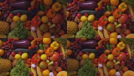 新鲜水果蔬菜高清在线视频素材下载