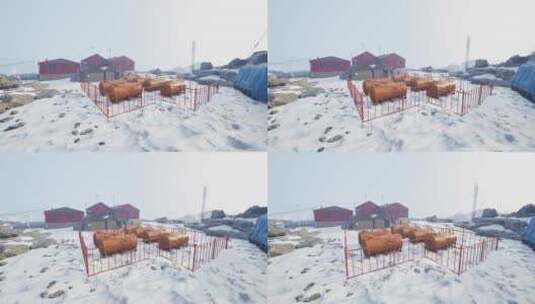废弃极地站景观高清在线视频素材下载