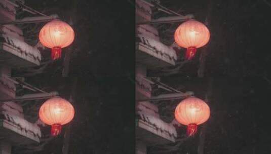 过年街道的红灯笼高清在线视频素材下载