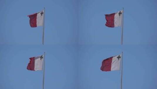 马耳他国旗特写高清在线视频素材下载