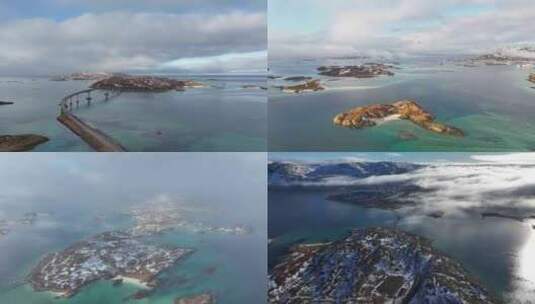 航拍特罗姆瑟索玛诺伊岛4K高清在线视频素材下载