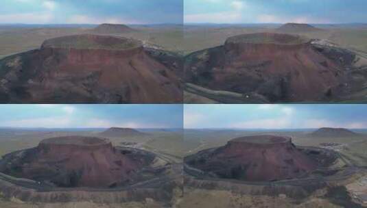 内蒙古乌兰察布乌兰哈达火山地质公园高清在线视频素材下载