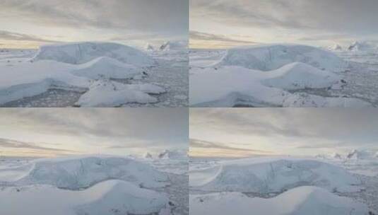 南极洲雪山无人机景观高清在线视频素材下载