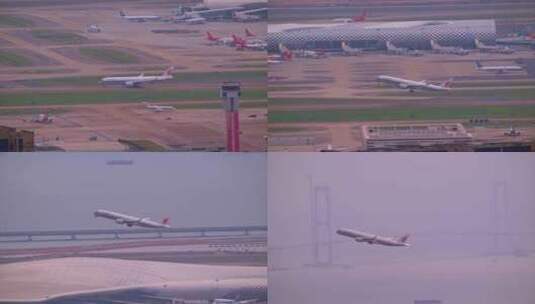 8K深圳机场起飞的中国国际航空客机1高清在线视频素材下载