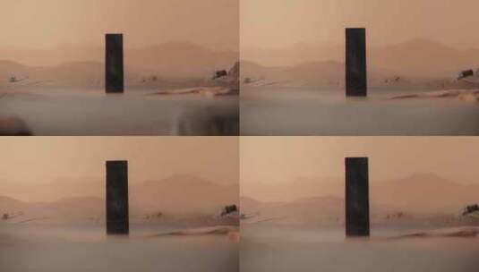 抽象空间沙漠方块立方体高清在线视频素材下载