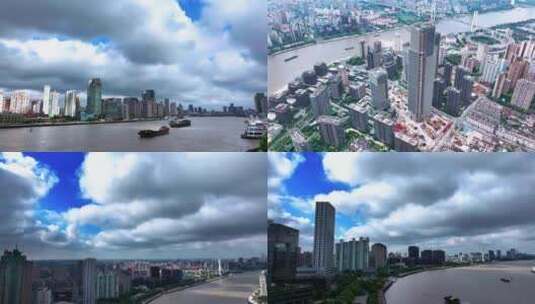 4K航拍上海陆家嘴城市无限美景高清在线视频素材下载
