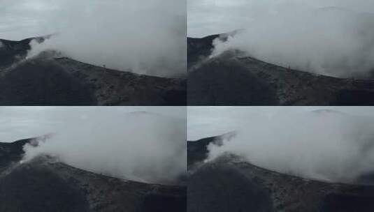 火山，风成群岛，火山硫气，活火山高清在线视频素材下载