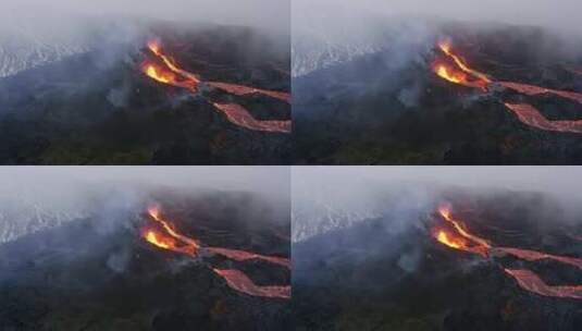 火山，喷发，熔岩，火山口高清在线视频素材下载