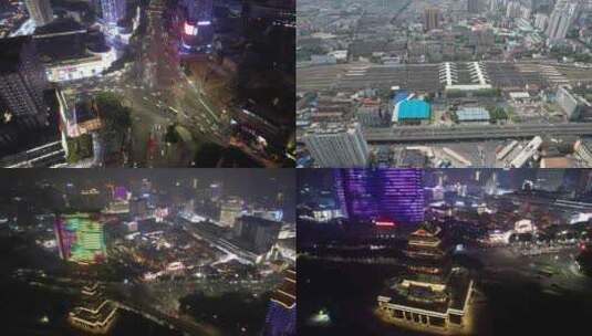 广西南宁城市风光南宁建设航拍高清在线视频素材下载