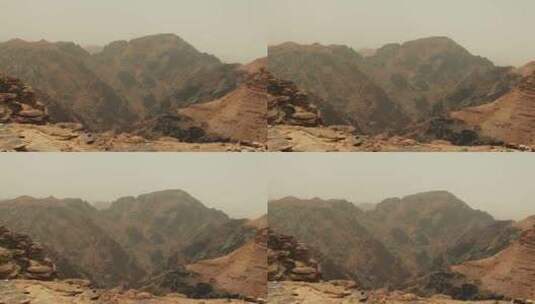 约旦，沙漠，Wadi Musa，山脉高清在线视频素材下载