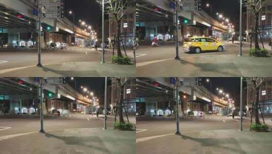 夜晚繁忙的道路高清在线视频素材下载