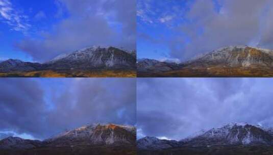 高原雪山神山日照金山高清在线视频素材下载
