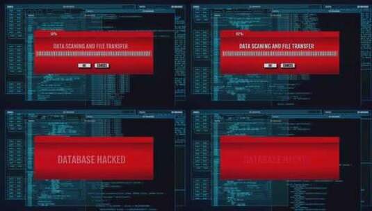网络安全隐私数据保护概念身份盗窃数据库黑高清在线视频素材下载