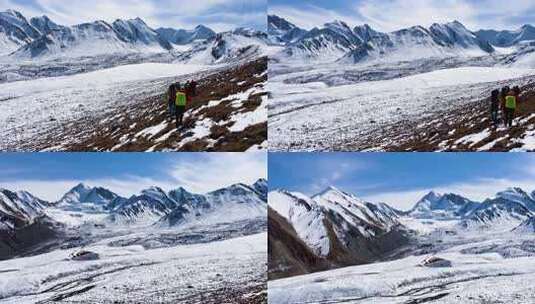 雪山山脉山峰冬季高清在线视频素材下载