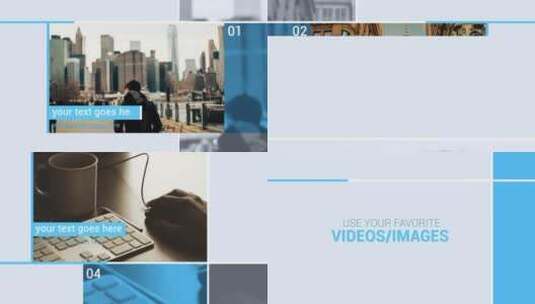 蓝色简约公司宣传推广展示AE模板高清AE视频素材下载