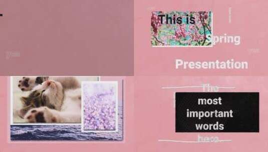 粉色幻灯片展示生活照片AE模板高清AE视频素材下载
